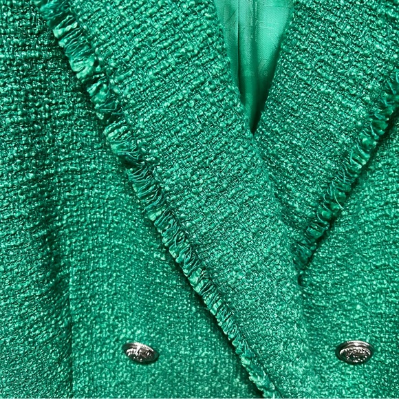 Karl Lagerfeld Vibrant Green Textured Blazer - Picture 3 of 6